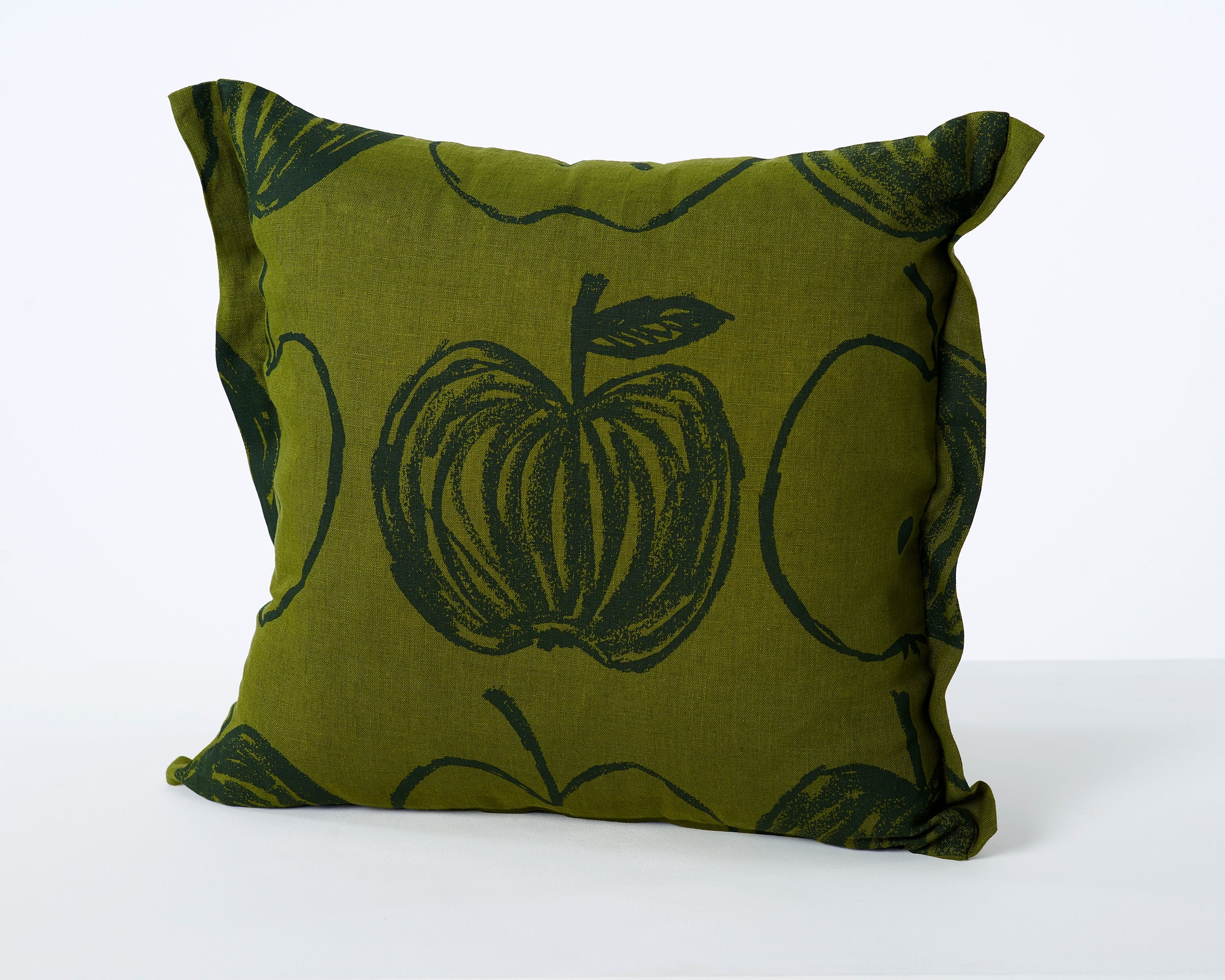 A is for Apple Cushion | Hunter Green