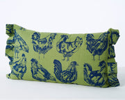 French Hen Cushion | Green