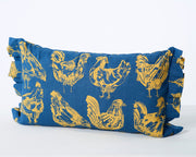 French Hen Cushion | Indigo