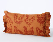 French Hen Cushion | Terracotta