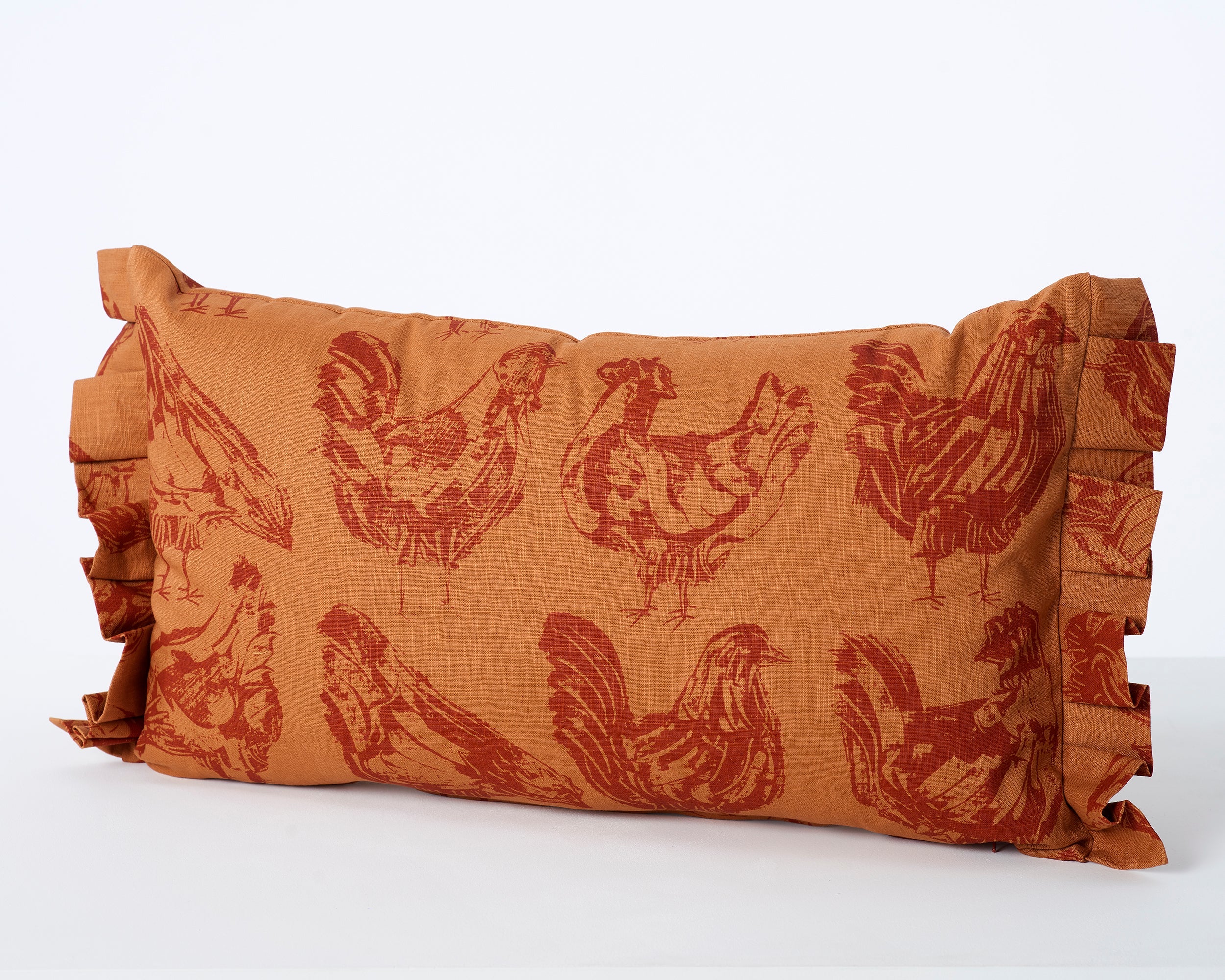French Hen Cushion | Terracotta