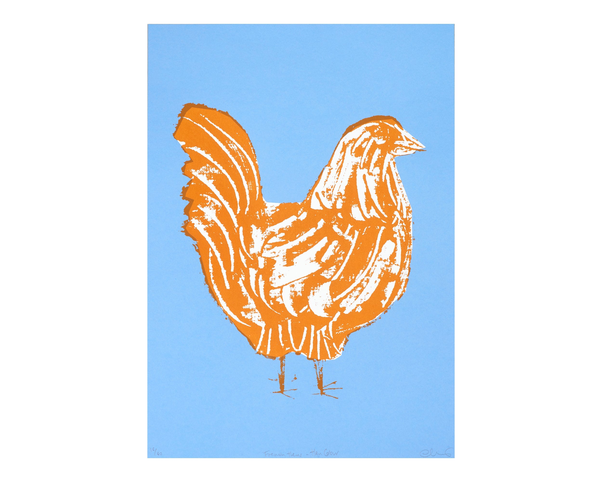 French Hen Print  | Hen Colour