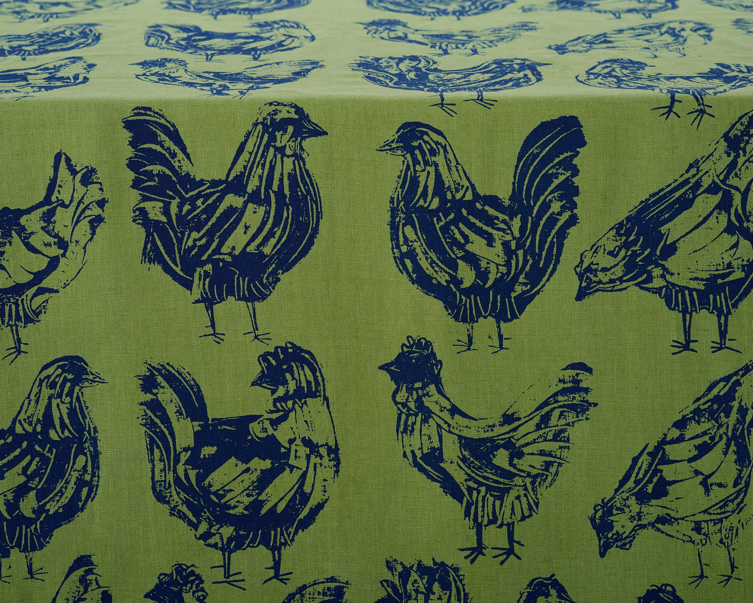 French Hen Cushion | Green