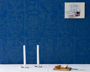 Taverna Wallpaper | Blue on Blue