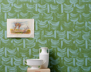 Basket Wallpaper | Sea Green