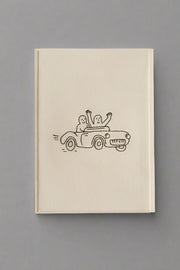 Hand Embroidered Couple in Car Card