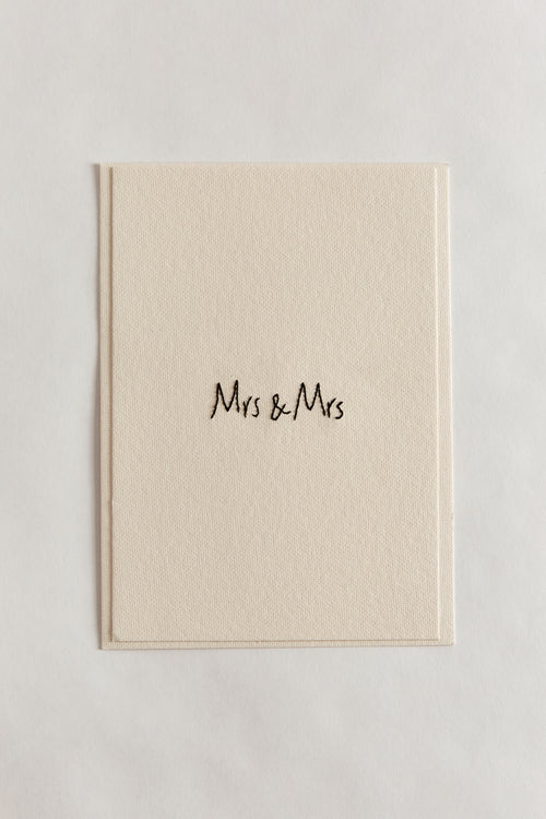 Hand Embroidered Wedding Card