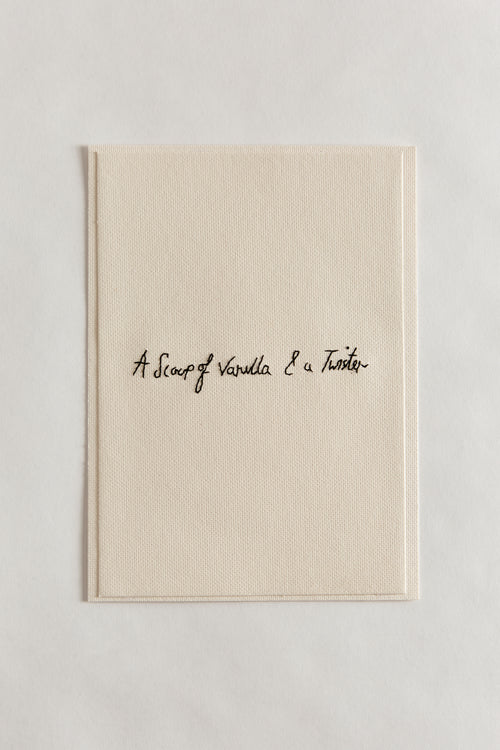 Customised Hand Embroidered Text Card