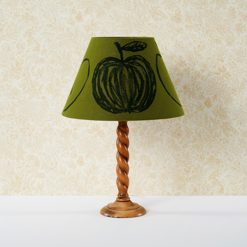 A is for Apple Lampshade Hunter Green – Faithful Product Shot