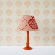 A is for Apple Lampshade Pink – Pilgrim Marshmallow Wallpaper