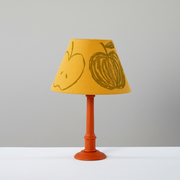 A is for Apple Lampshade Yellow – Soft Grey Minimal Wall
