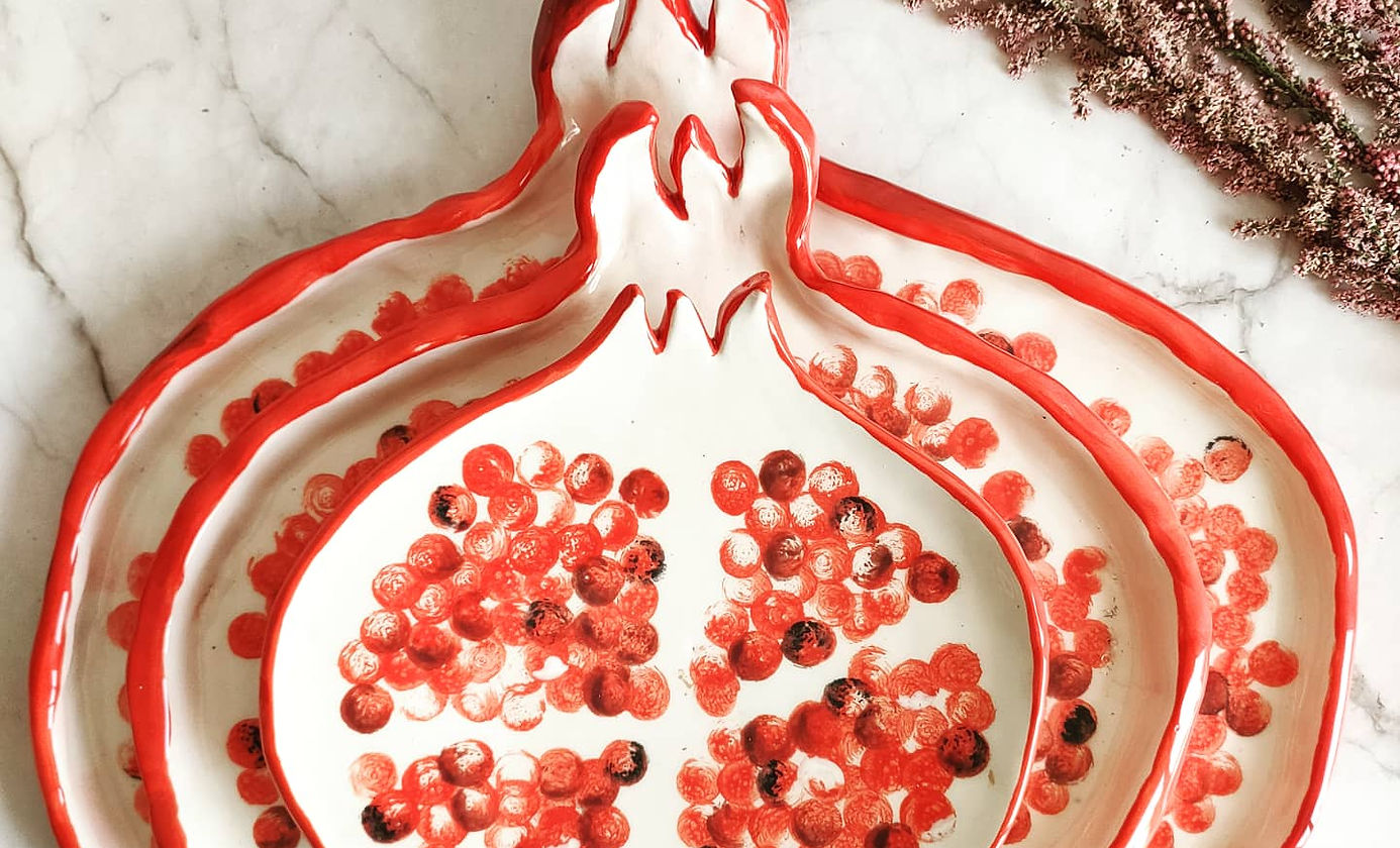 Pomegranate platter 30 cm