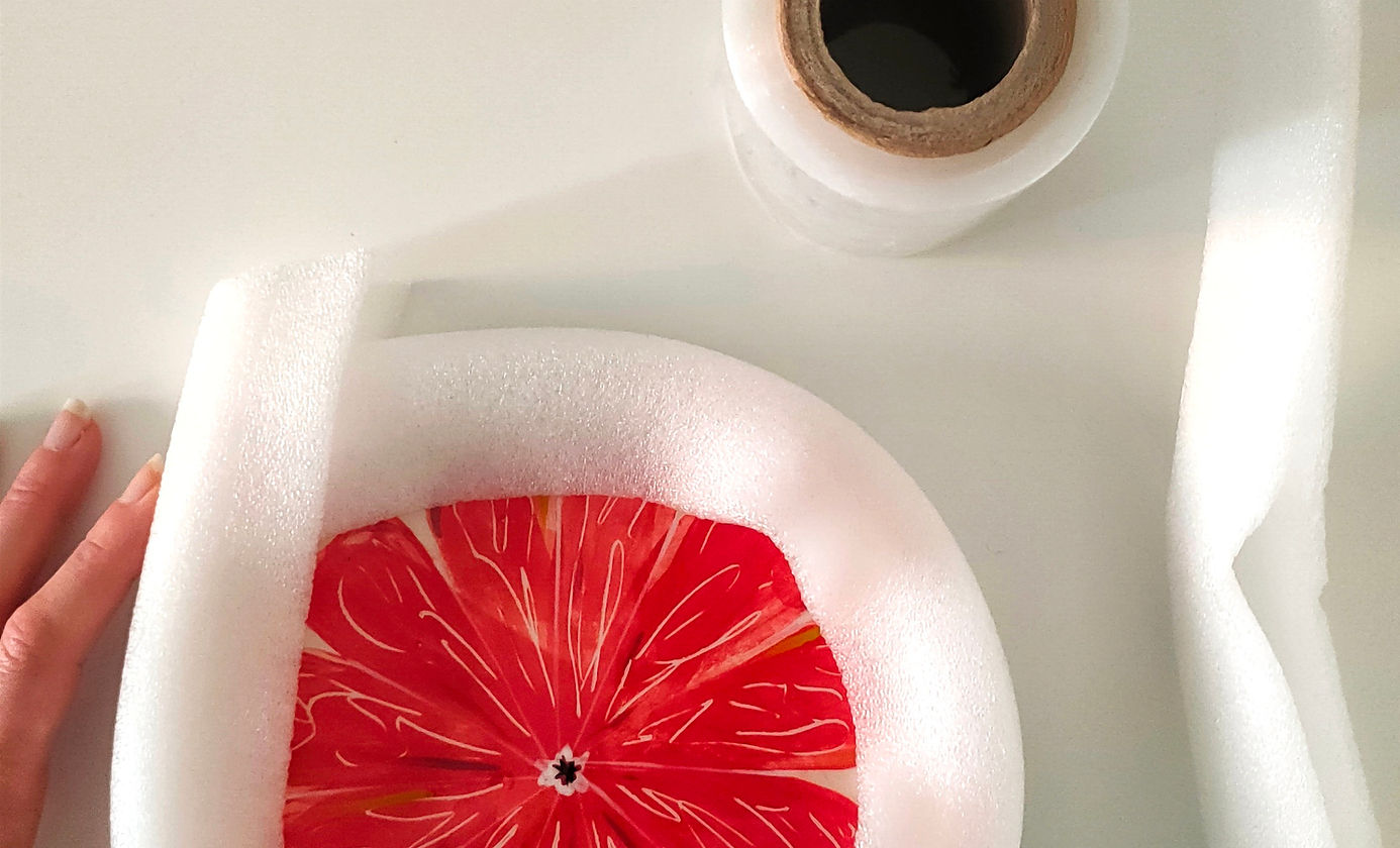 Pink grapefruit plate 20 cm