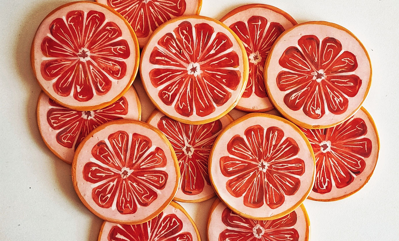 Pink Grapefruit Coaster COUPLE