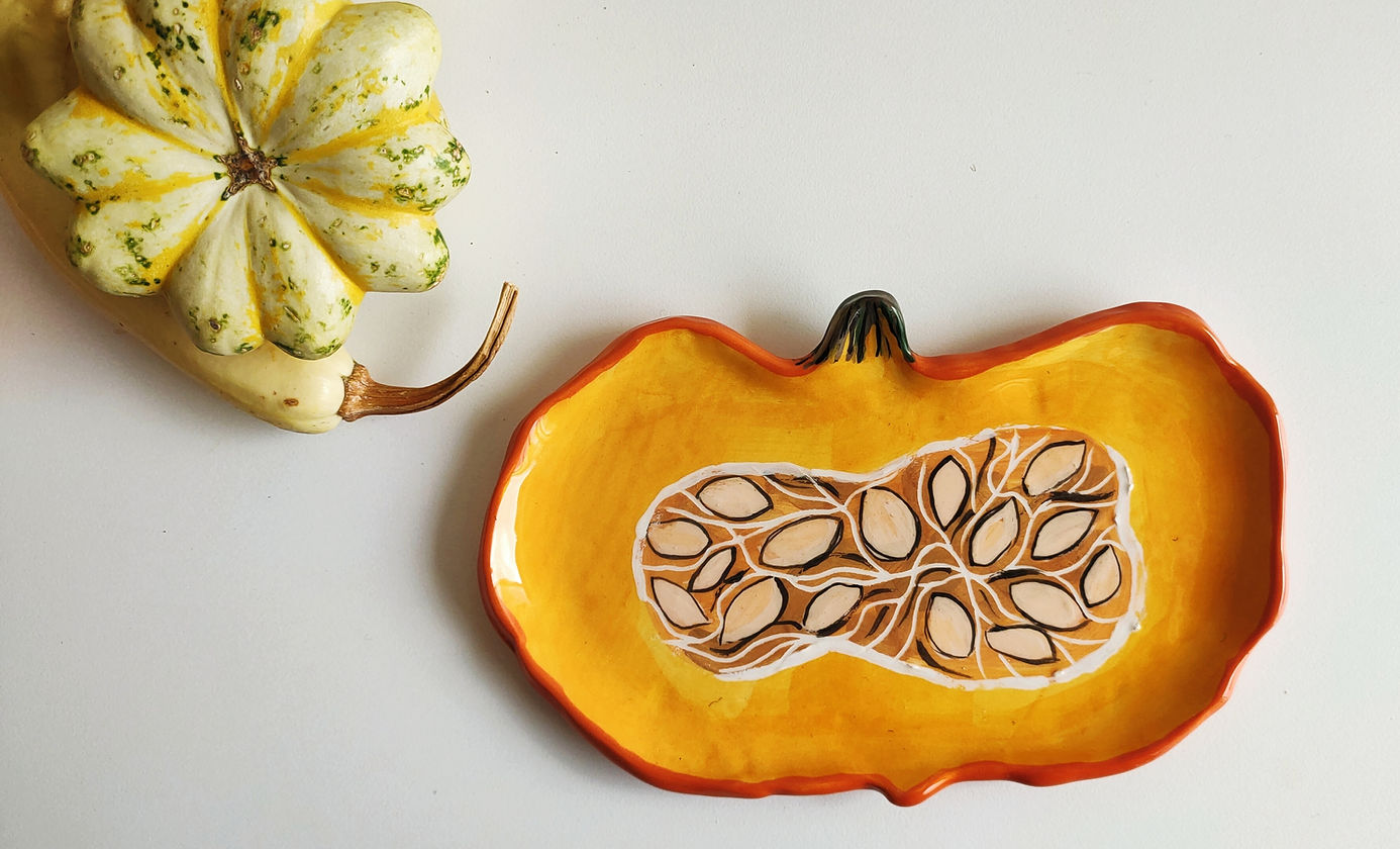 Orange Pumpkin plate