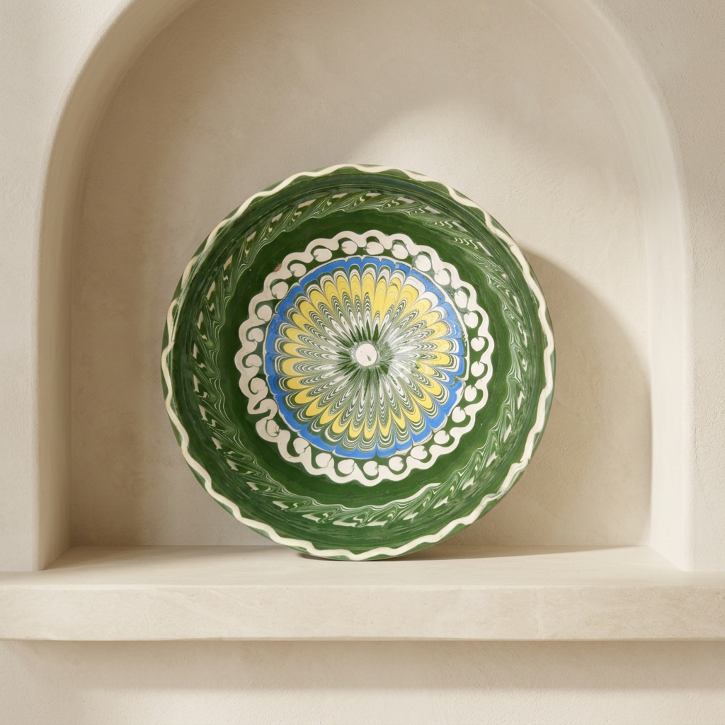 Cici Horezu Side Bowl in a softly lit plaster alcove