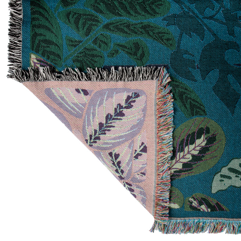 Indoor Jungle 'Window' Woven Blanket