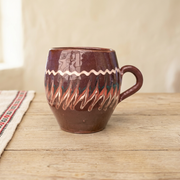 Dark Chocolate Barrel Mug in a Romanian-inspired farmhouse setting