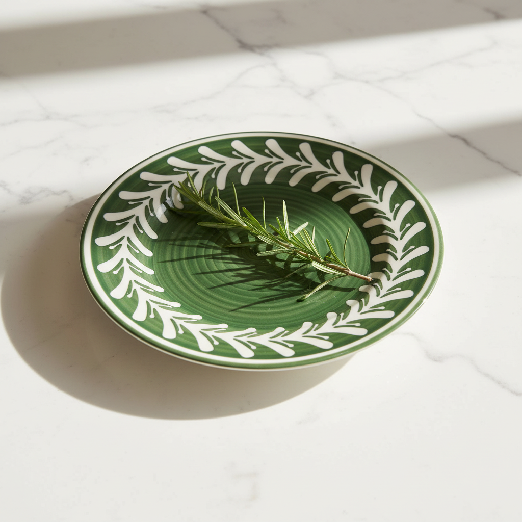 Dark Helecho Dinner Plate – Minimal Chic