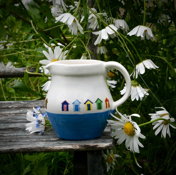 Beach Hut Rustic Pint Jug