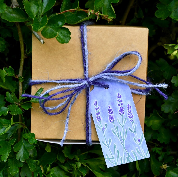 Lavender Sugar Pot - Hand Painted