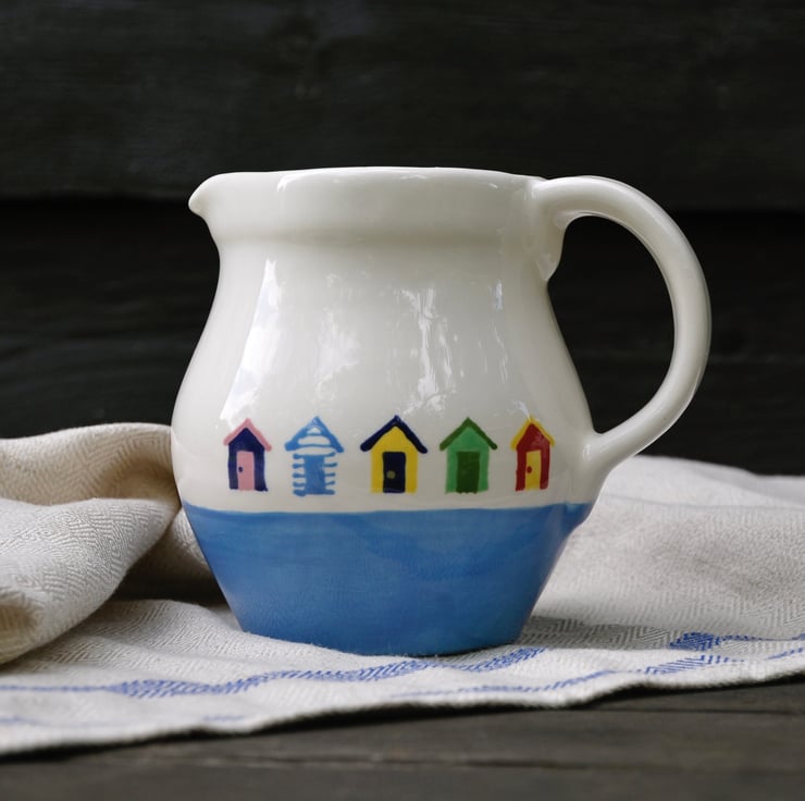 Beach Hut Rustic Pint Jug