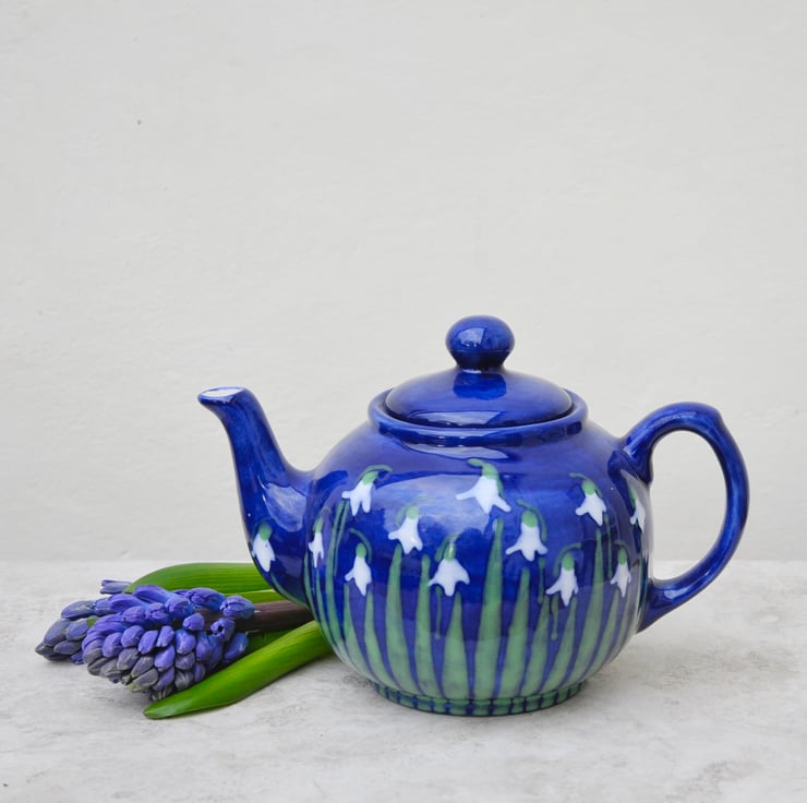 Snowdrop Teapot - Hand Painted