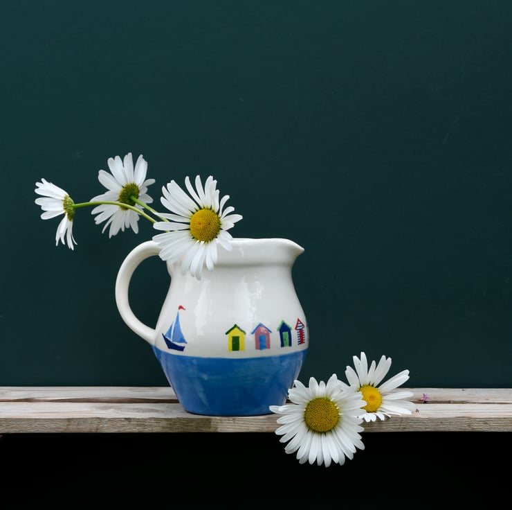 Beach Hut Rustic Pint Jug