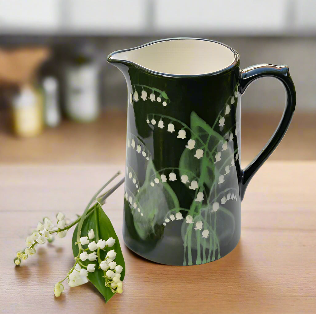 Lily of the Valley Farmhouse Jug - Hand Painted