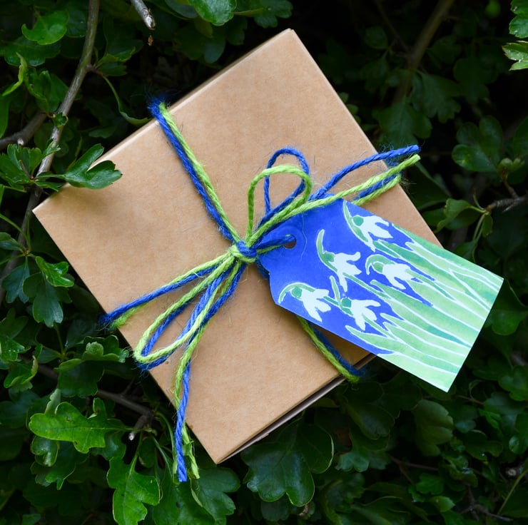 Snowdrop Tea Light Holder - Hand Painted