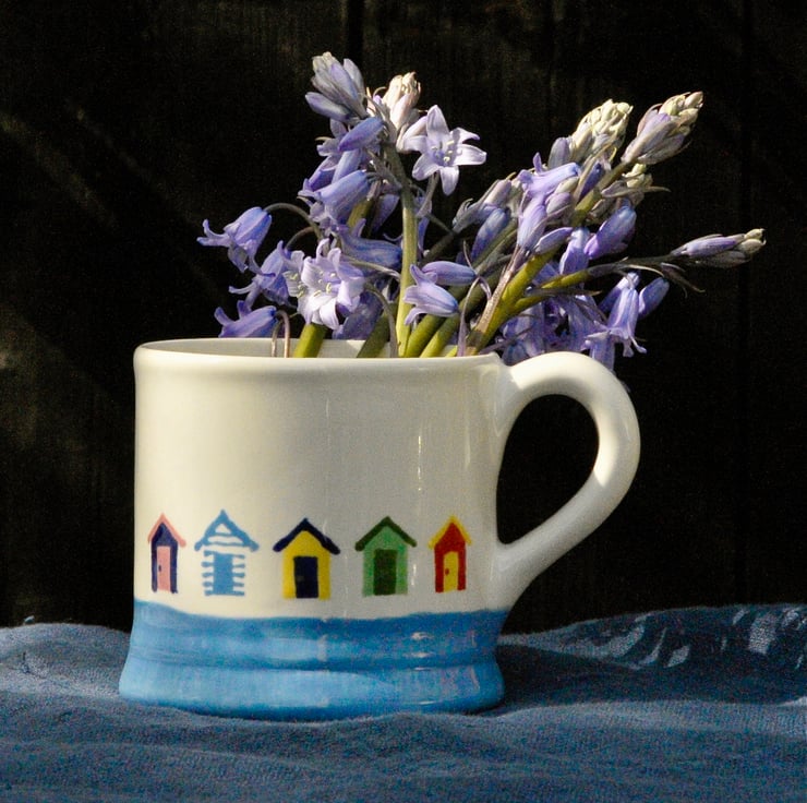Beach Hut Country Mug - Hand Painted