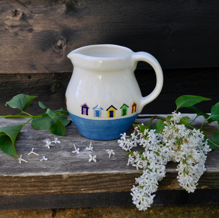 Beach Hut Rustic Pint Jug