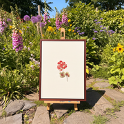 Geranium Framed Embroidered Canvas – Garden Easel