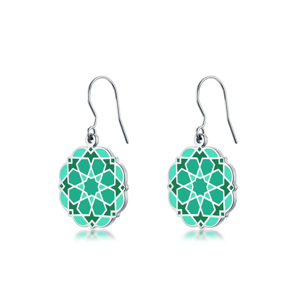 Alhambra Inspired Green Earrings Nazari