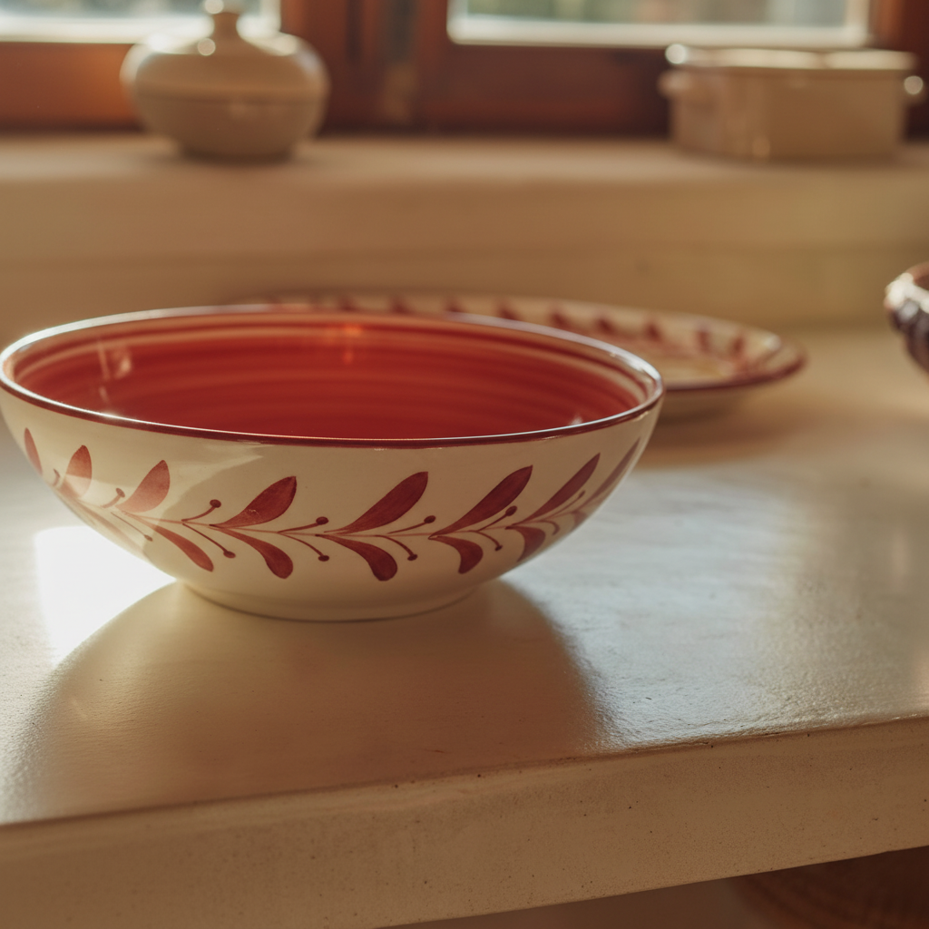 Helecho Salad Bowl, Rust Red