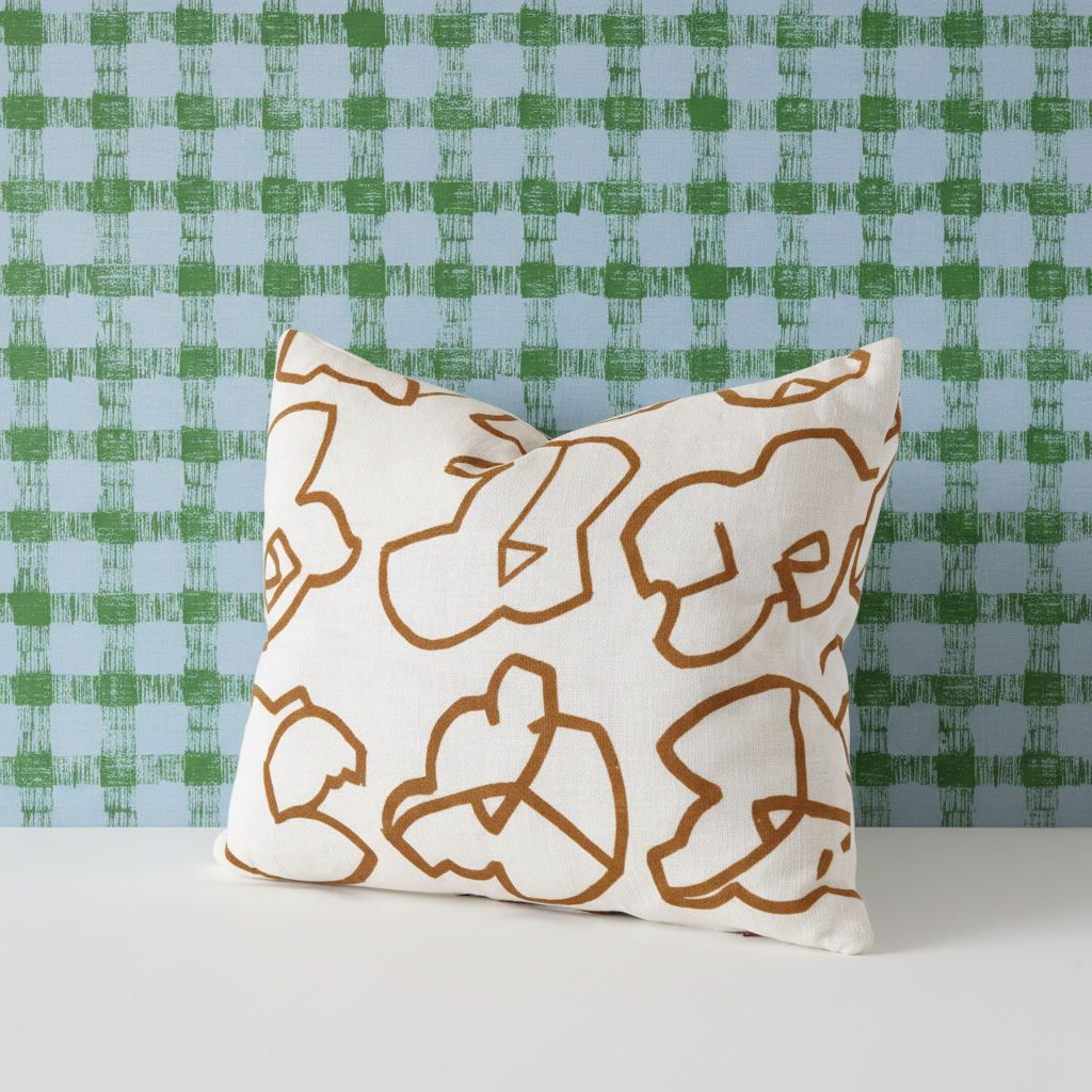 Icon Cushion Turmeric – Picnic Field Wallpaper