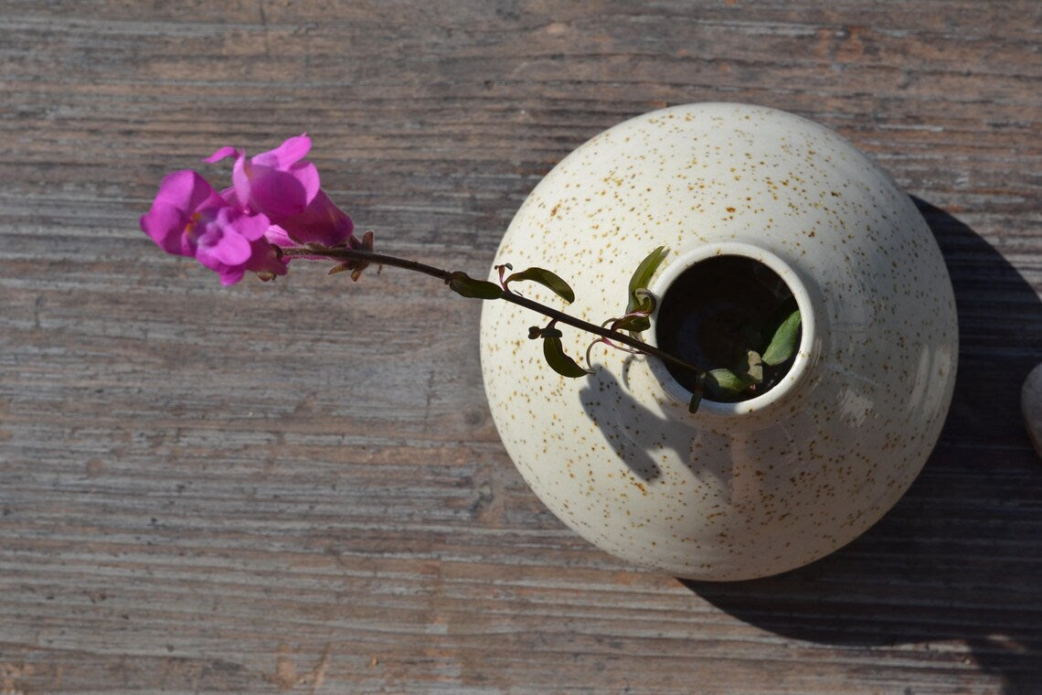 Speckled Clay Ikebana Vases | Japanese Vase