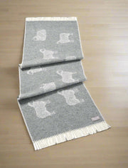 Sheep Grey Small Throw, Made from Pure Wool, Woven Bed Runner