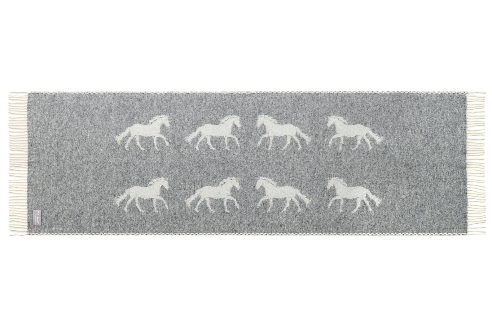 Horse Grey Bed Runner | Made from Pure Wool