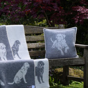 Dog Cushion Cover | Pure Wool Reversible Labrador Pillowcase |