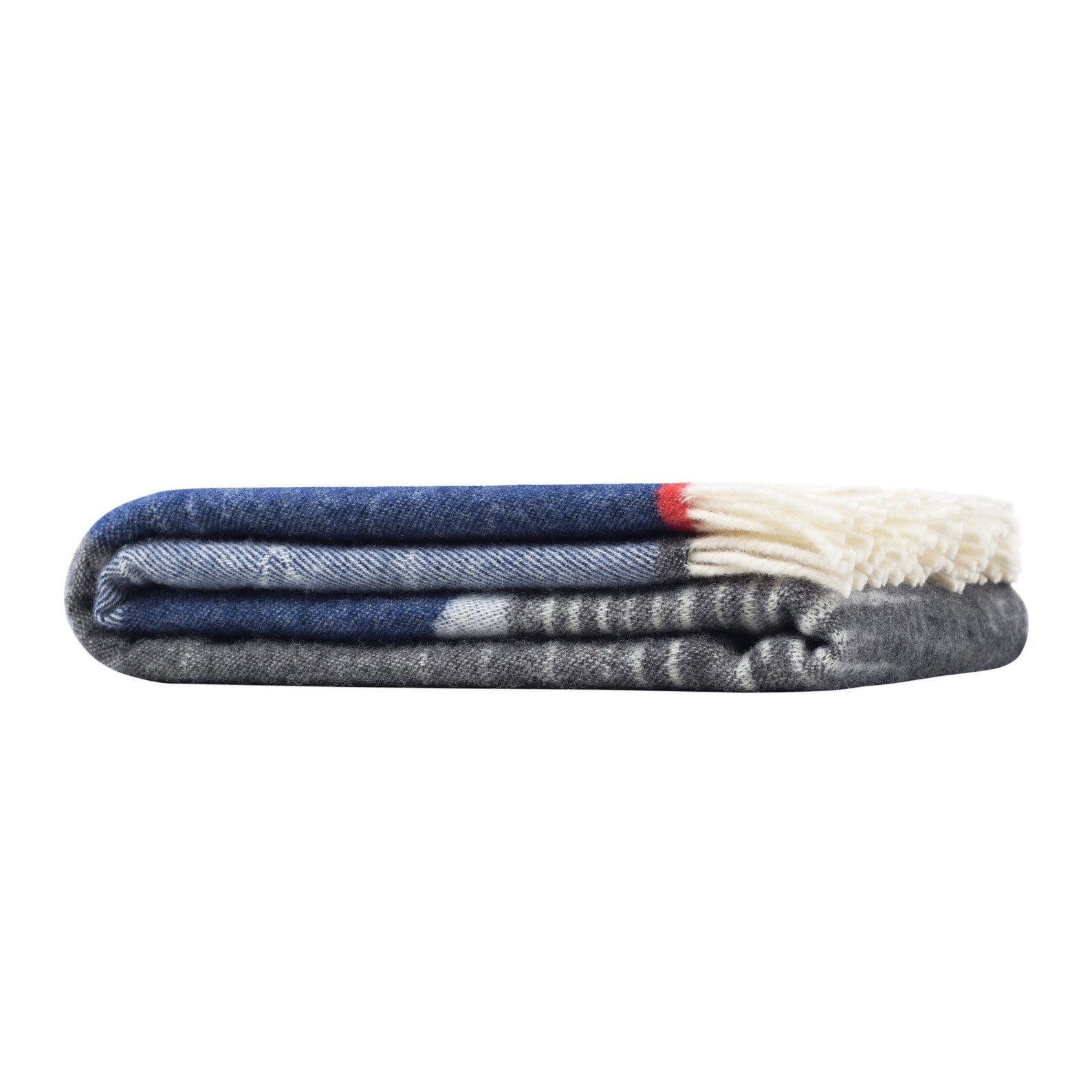 Blue Lighthouse Wool Throw | Nautical Coastal Decor |