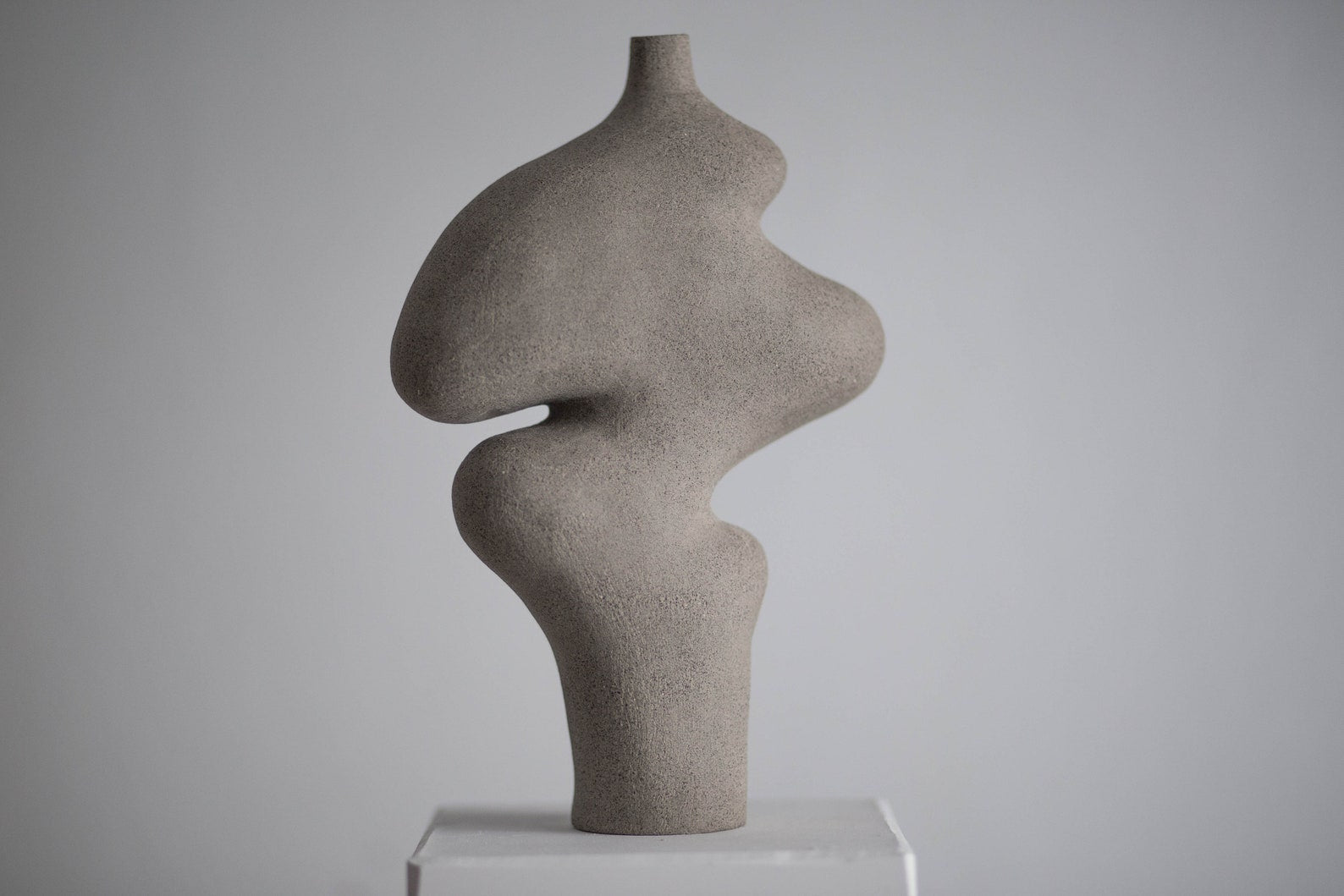 Grey Ceramic Sculptural Vase