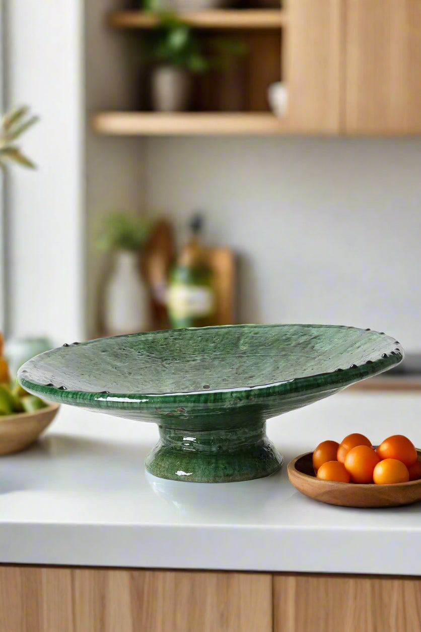 Morrocan Vintage Tamegroute Green Large Platter