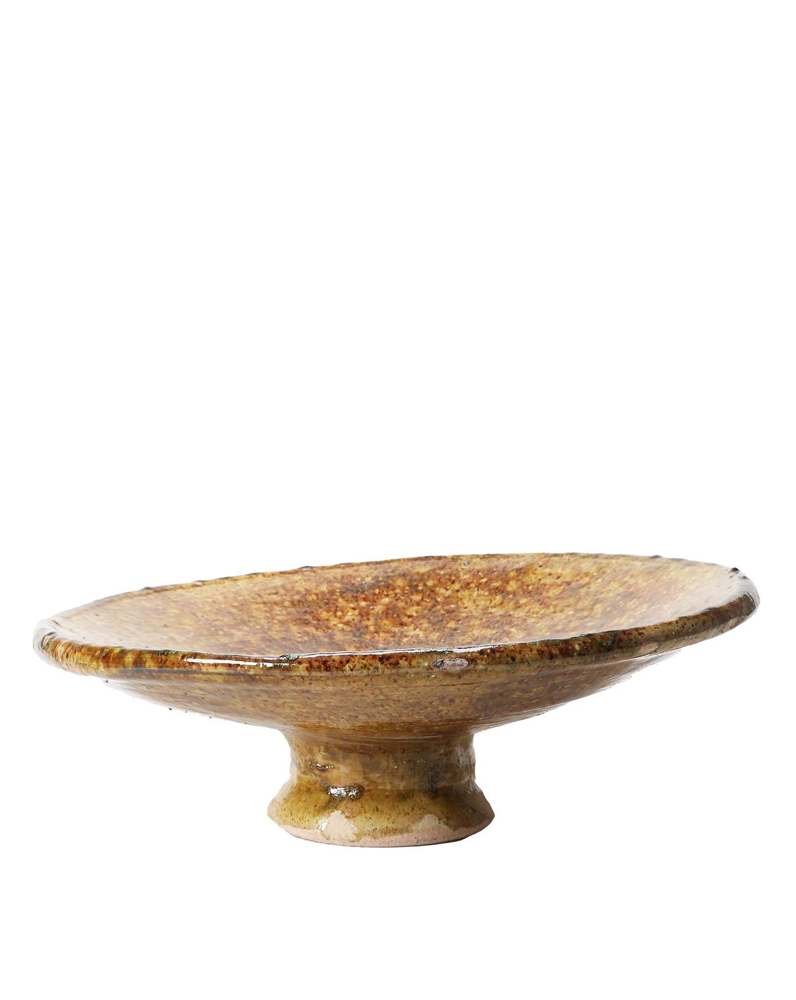 Morrocan Vintage Tamegroute Ochre Large Platter - Yellow
