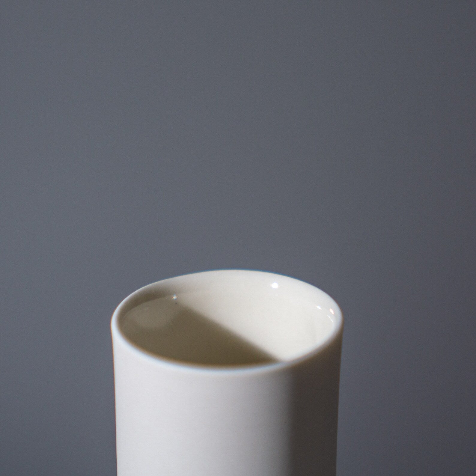 Handmade Porcelain Stormy Grey Stem Vase | Ceramic Bud Vase |