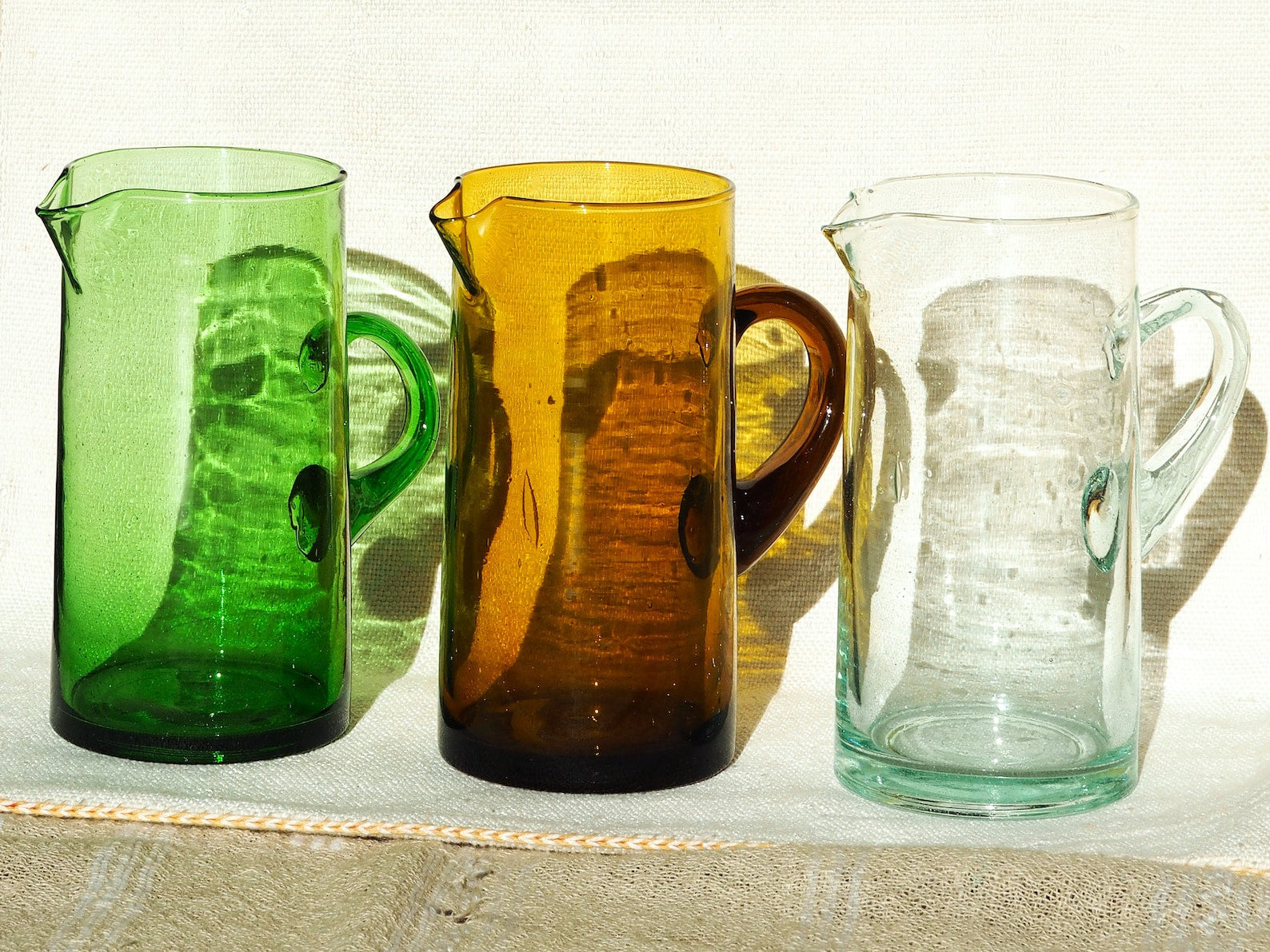 Recycled Moroccan Glass Water Jug