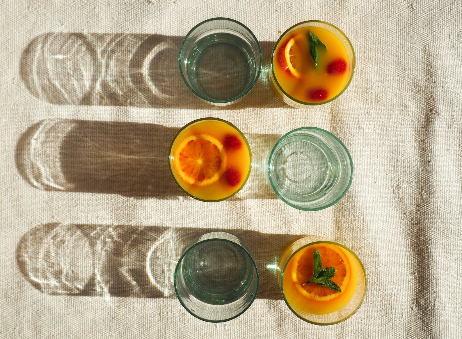 Recycled Moroccan Stackable Half Pint/Pint Glass  - Tumbler set of 6