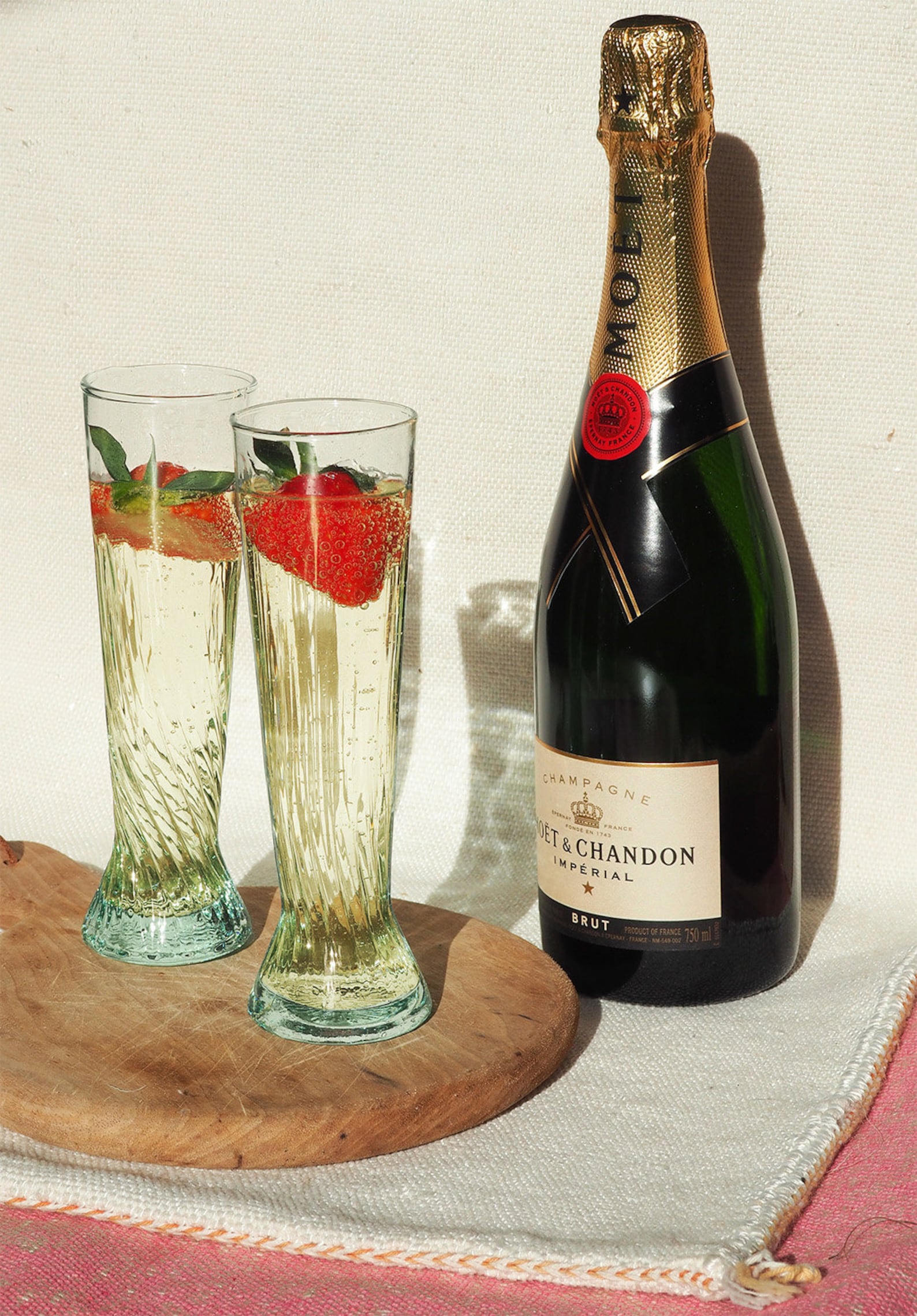 Recycled Moroccan Clear Twist Design Champagne Flute Glass - Set of 6
