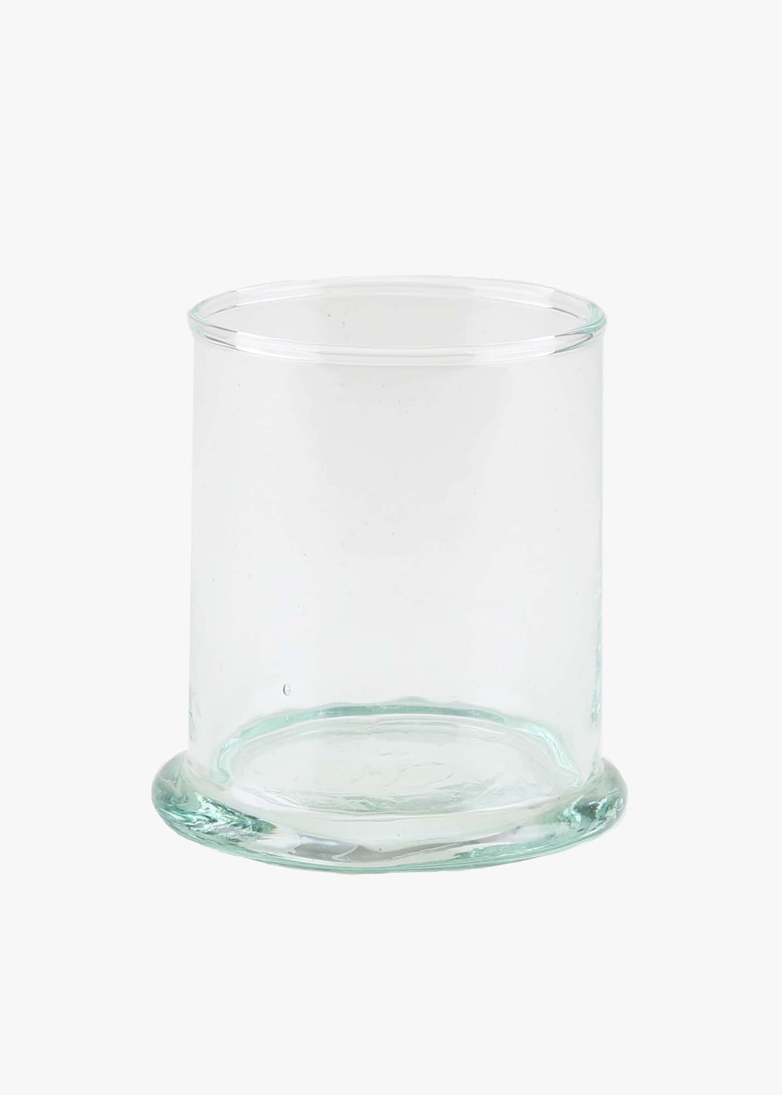 Recycled Moroccan Clear Tumbler/Highball Glass with foot