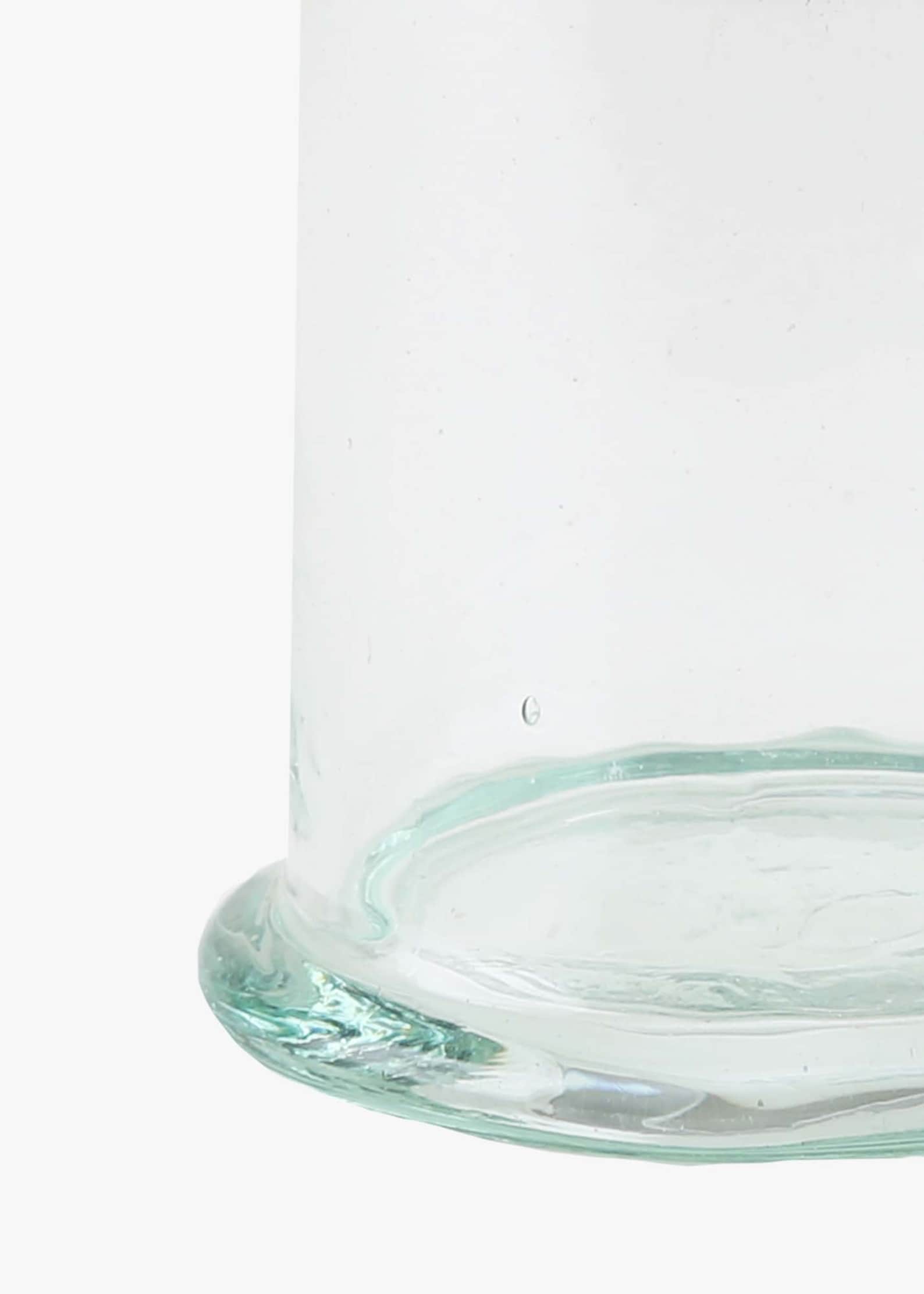 Recycled Moroccan Clear Tumbler/Highball Glass with foot